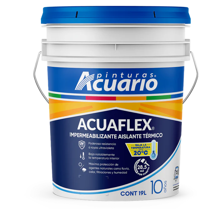 Acuaflex® Impermeabilizante Aislante Térmico 10 años / Cubeta (19L)